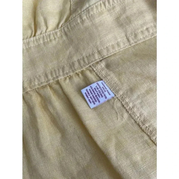 Women's J.M. Collection 100% Linen Blazer Size 12 Yellow Spring Yellow 0067 - Picture 7 of 7